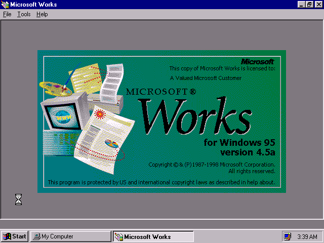 Microsoft Works 4.5a Splash Screen (1997)